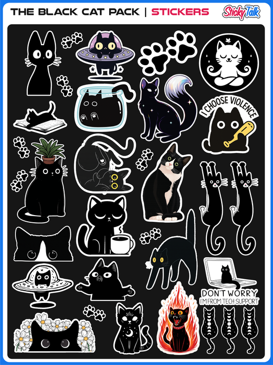 The Black Cat Pack | Stickers